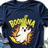 Boonana Cute Ghost Banana Halloween Costume T-Shirt, Funny Spooky Fruit Tee, Quirky Ghostly Banana Graphic Shirt, Playful Halloween Outfit