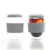 POKETLE Glass Tumbler 220ml Blue Gray Double Wall Heat Resistant Dishwasher BPA Free