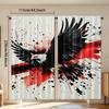 2pcs   Elegant Falcon Pattern Curtains Polyester Light Filtering Rod Pocket Design for Living Room Bedroom Office Machine Washabl