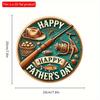 2d flat 20*20cm, Vintage Father'S Day Round Wooden Hanging Sign with "Happy Father'S Day" Design, Perfect, for Home, Kitchen, Garden, Bedroom Decor.