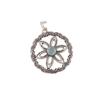 Natural Sky Blue Topaz Gemstone 925 Sterling Silver Jewelry Boho Pendant 1.48" CP-29-13