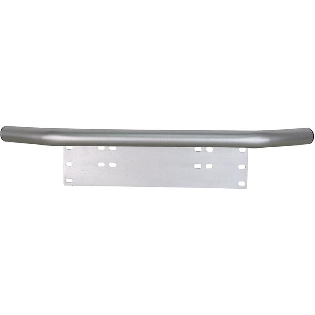 SKYWORLD 22.8 Inch Bull Bar Aluminum Alloy Front Bumper License Plate Mount Bracket Holder For Daytime Running Light Offroad LED Light Bar,Silver