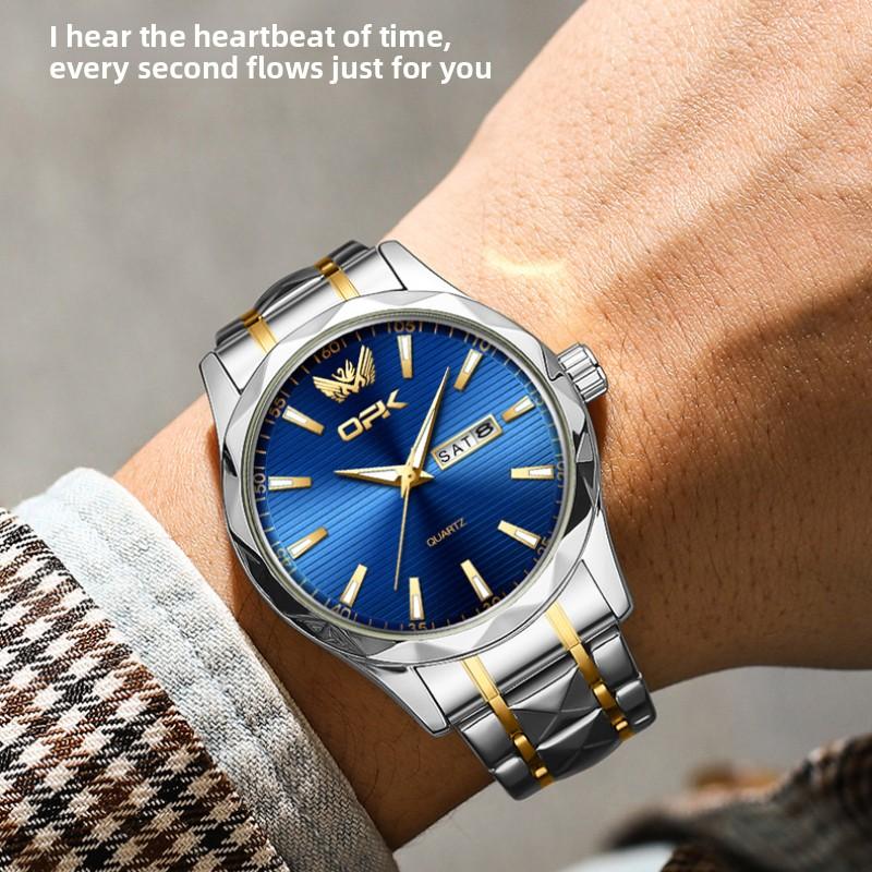 OPK Brand Double Calendar Men's Watch Trend Quartz Watch