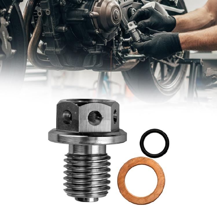 M14x1.5 Oil Sump Drain Plug Nut Modification Accessories Easy Installation Motorcycle Magnetic Oil Drain Bolt Screw