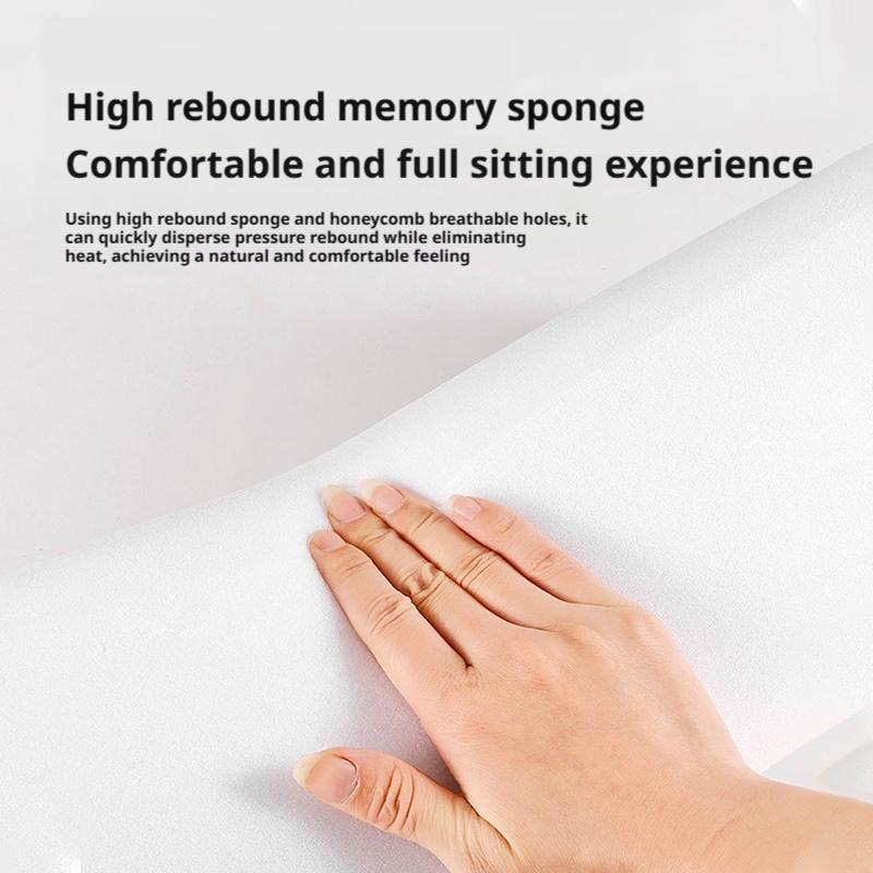 SEAMETAL Memory Foam Leg Support Extender Universal Car Seat Cushion Suede Thick Seat Padding Mat Front Seat Comfortable Pads