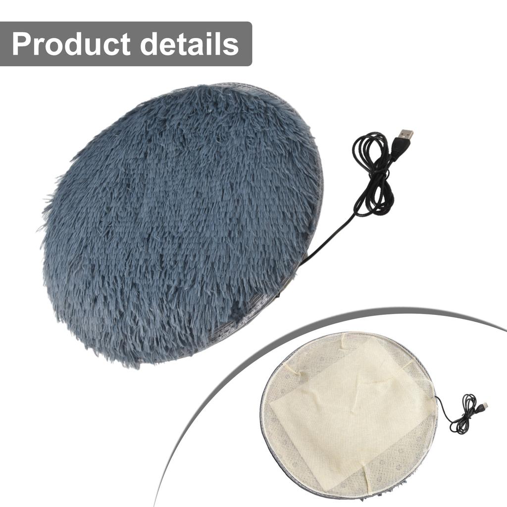 40cm Pet Cat Dog Bed Body Winter Warmer Carpet Pet Plush Electric Blanket Heated Seat Animals Bed Heater Mat Heating Pad