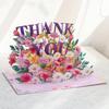 KX4B Artistic Flower 3D Greeting Card Elegant Foldable Flower Card for Festival Gifts