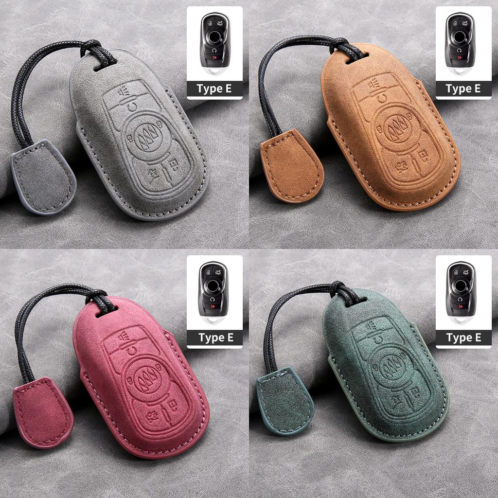 Leather Car Remote Key Case Cover Shell for Buick Verano Envision Avenir Lacrosse Regal Encore Excelle Enclave Anthem Cascada