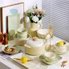 ZISIZ Colorful Cream Ceramic Dinnerware Set