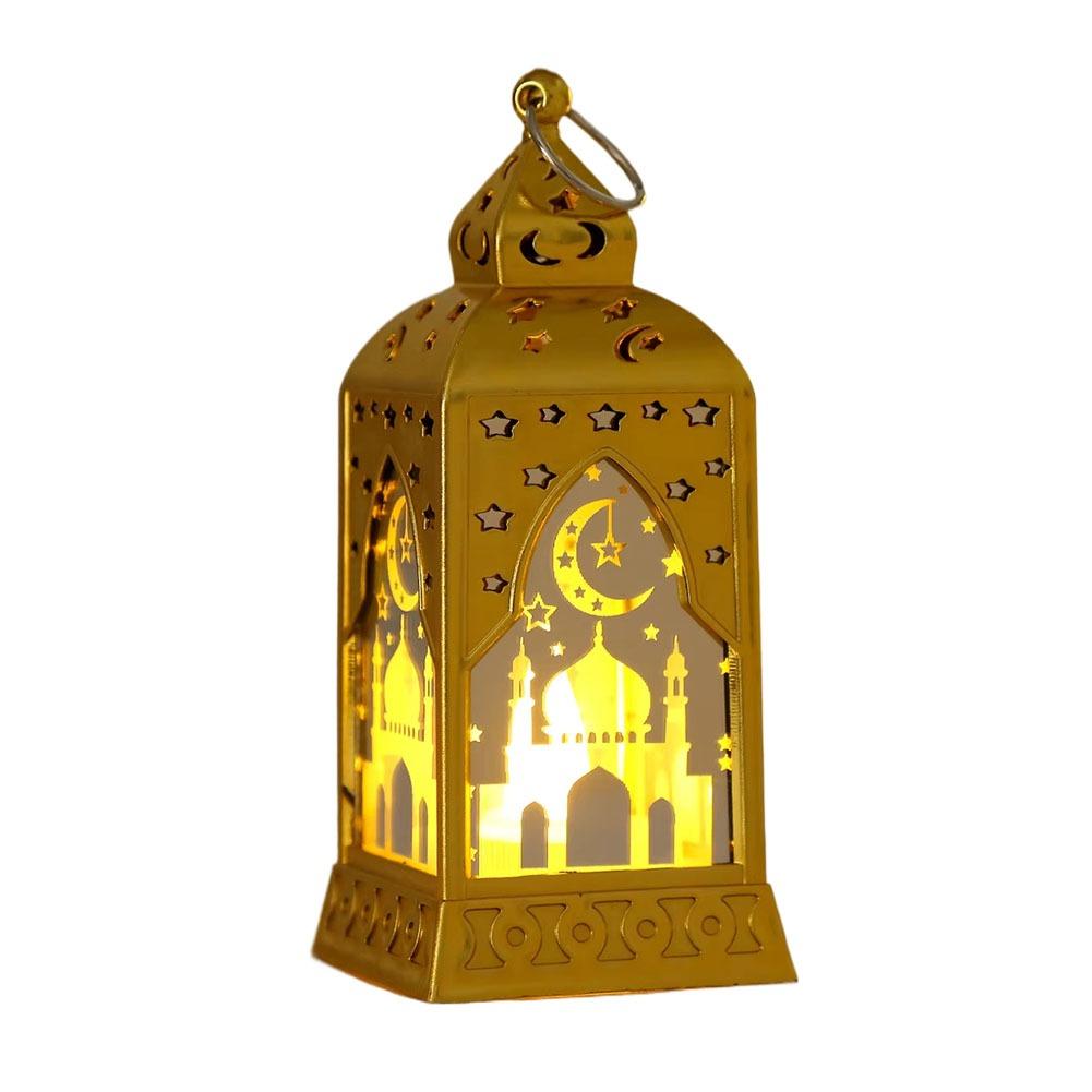 

Middle Eastern Arabian Castle Lantern LED Electronic Candle Lamp Home Decor Hanging Tabletop Ornament