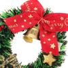10Pcs/pack Golden Bells Home Party with Red Bows Mini Artificial Wreaths New Year Supplies Christmas