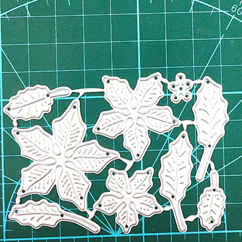 Floral Leaves Cutting Dies Embossing Die Cuts Template for Kid Gift Card Making DIY Paper Craft Scrapbooking Photo Album