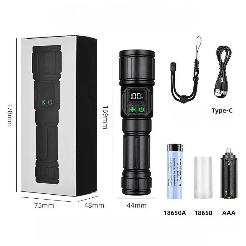 8 Lighting Modes Long-range Lighting Torch High Power LED Flashlight Powerful COB Side Light Lantern USB Rechargeable Camping Lamp Waterproof