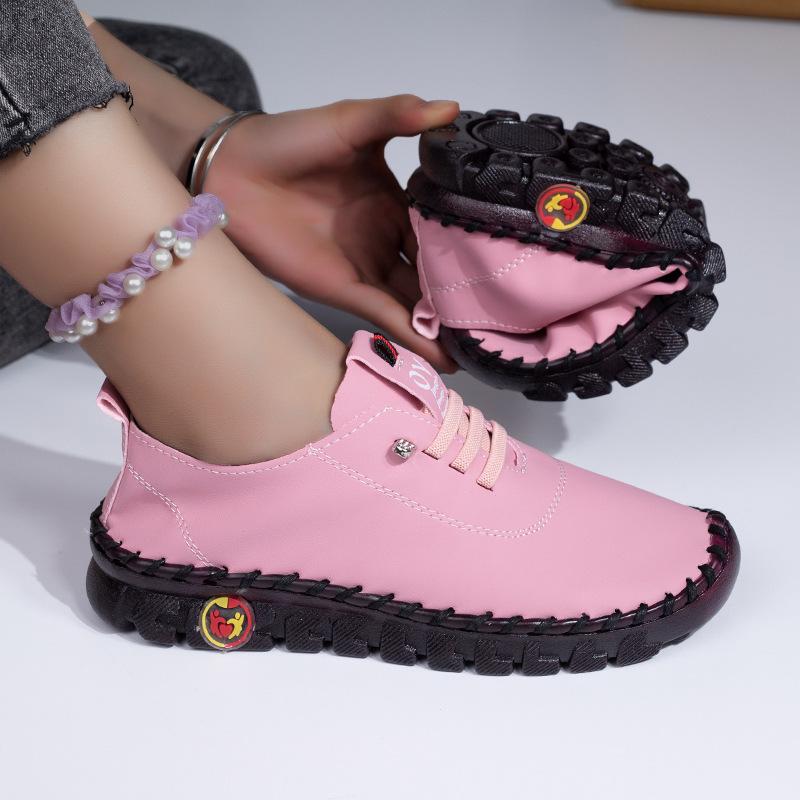 Sneaker für Damen Weicher Komfort Flache Loafer Schuhe Slipper Neue Mode Outdoor Rutschfest Lässige Lederschuhe Zapatillas Mujer