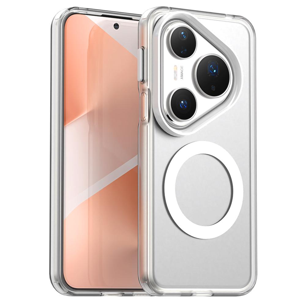 Magnetic Wireless Charging Case For Huawei Pura 80 Pro 80 Ultra P80 5G Cover Candy Colors Transparent Back Shell Fundas Coque