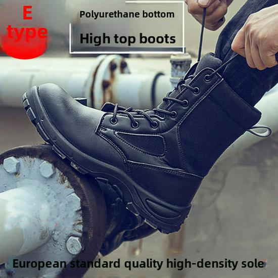 Winter Safety Steel Toe Shoes - Anti-Smash, Anti-Puncture, Velvet-Lined, Anti-Collision, Cotton Protective Footwear.