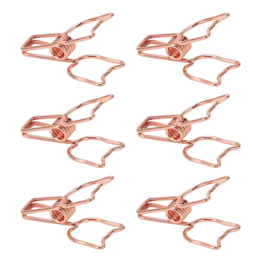 100pcs Clips Cute Cartoon Cat Shape Metal Hollowed Tail Clips Paper Clamps Supplies