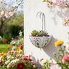 Umbrella Shaped Wall Mounted Iron Planter Decorative Hanging Flower Pot Succulents Indoor Outdoor Garden Home Plant Container