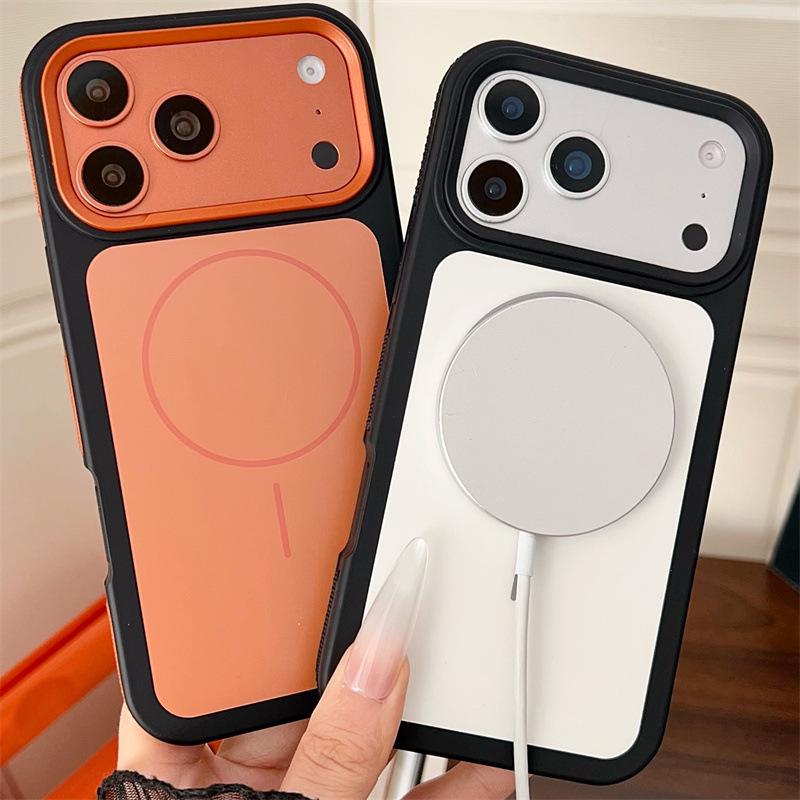 Dual-Color Magnetic Phone Case for iPhone 17 Pro Max Skin Feel, Compatible with iPhone 14/13/15/16.