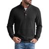 Men's Knit Long Sleeve Athletic Sweatshirt with Stand Collar and Structured Patch Pocket