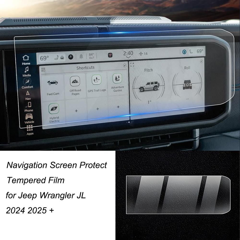 Car Dashboard Navigation Protective Film for Jeep Wrangler JL 2025 2025 GPS Screen Display Protect Stickers Interior Accessories