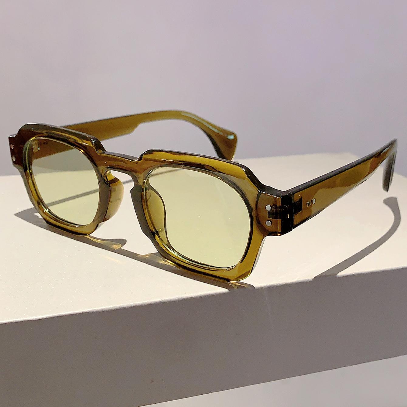 

Винтажные квадратные солнцезащитные очки Новинка Стильный конфетный цвет Женские очки Модный брендовый дизайн Защита UV400 Мужские солнцезащитные очки