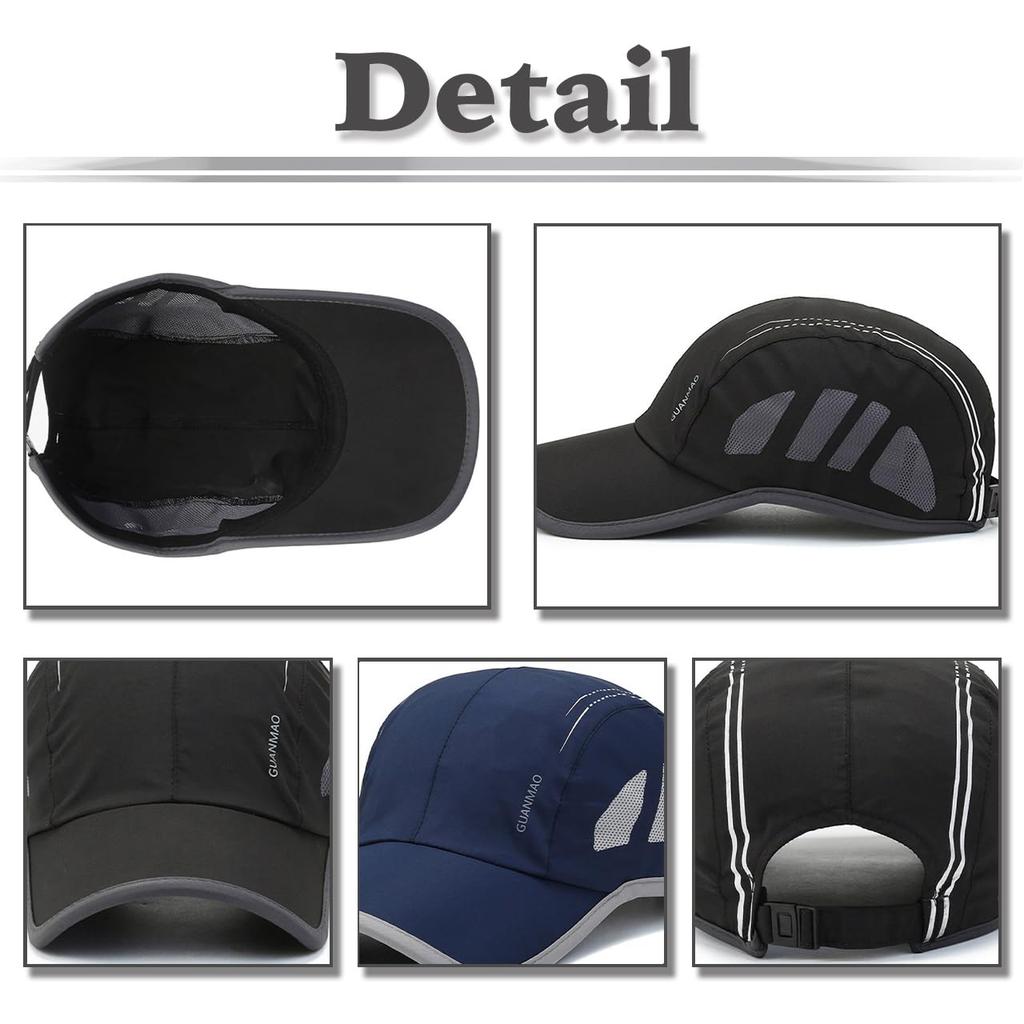 Quick Sun CZA487 [White Fang] Hut, Kappe, Trocknend, Schutz, Outdoor, Sport, Laufen, Reisen, Herren, Damen, (Schwarz)