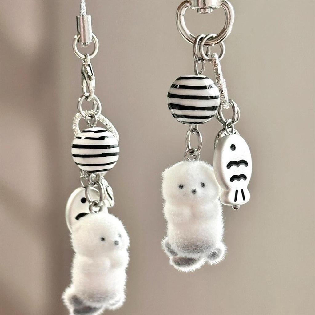 Adorable Clownfish Phone Strap with Beads Perfect for Adding Style to Your Mobile Durable and Lightweight Phone Pendant