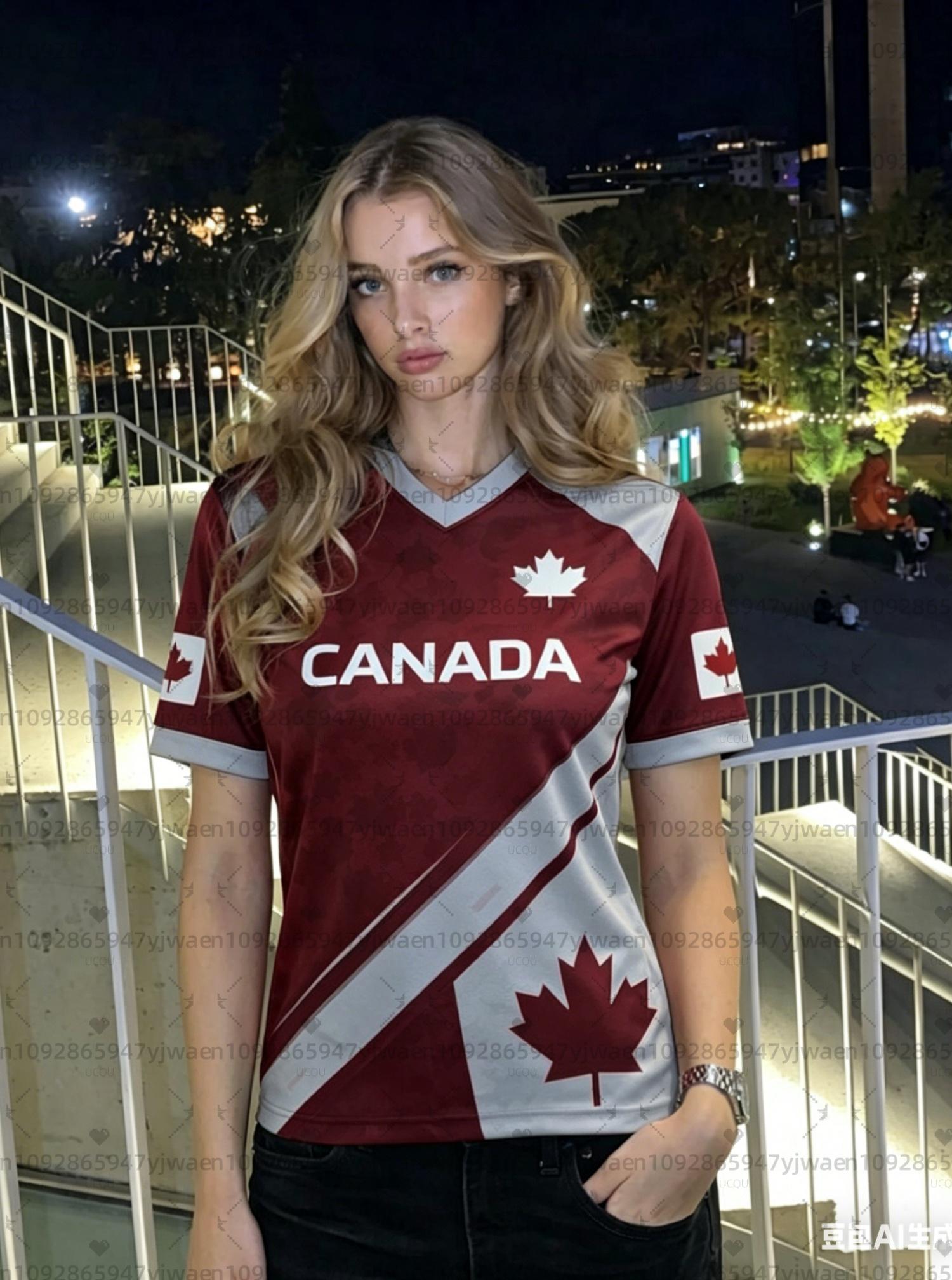 26 Summer Men s&Women s Canada Soccer Jersey Gift For Lovers Tee Fan Gift Plus Size Fashion Street Top soccer fans T-shirt S