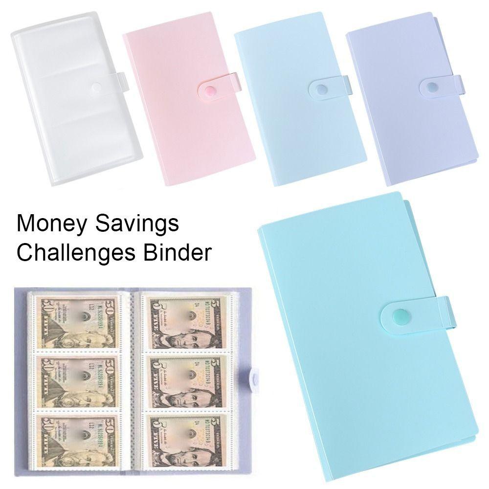 1Pcs Portable Money Savings Challenges Binder Practical Bills Collection Book  Fun Way