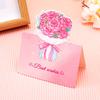 Holiday Blessing Card 10Pcs 3D Bouquet Greeting Card, Thank You Best Wishes Folding Floral Note for Mother's Day Father's