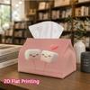 1pc, 2D Flat Printing, Tissue Box Candy Enthusiast Pattern Printed Tissue Box, Durable Decorative Storage Box for Kitchen And Living Room, Dispenser F