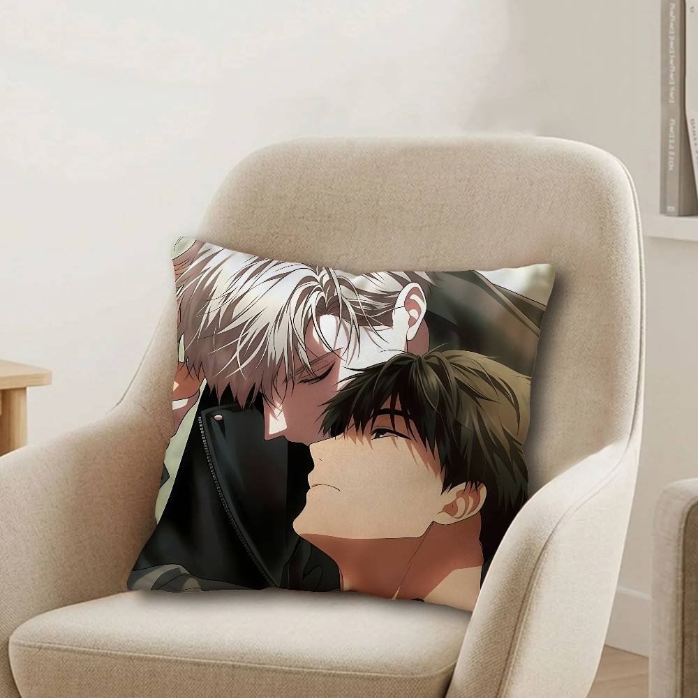 Korean Manhwa BL Anime Pillow Cushion Cover Pillowcase Living Room Sofa Home Decor Customized