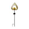 Solar Powered Garden Light Featuring Romantic Love Shape and Hollow Ironwork for Outdoor Decorative Illumination