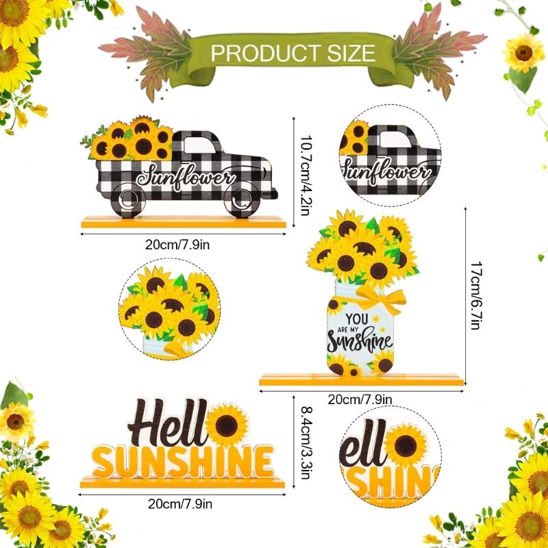 4pcs Handcrafts Flower Car Decors Spring Table Decorations Charm Table Decors Structures for Long Lasts