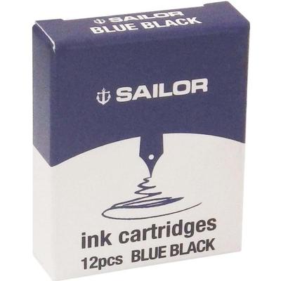 Sailor Tintenpatronen für Füllfederhalter Blau Schwarz (Satz von 12) 13-0404-144