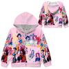 Girls Hoodie 3D Cartoon Jacket Sweatshirt Music Zip Hooded Long Sleeve Tops