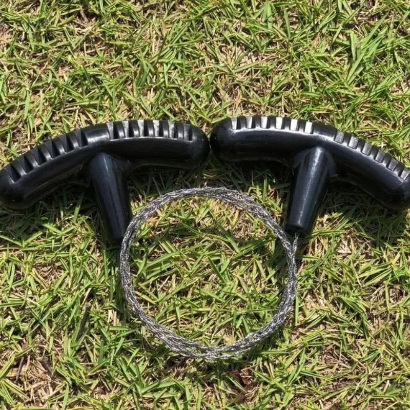 Outdoor Pp Handle Mini Pocket Saw, Camping Survival Wire Saw, Stainless Steel Wire Saw, Water Grass Saw, Portable Survival Tool