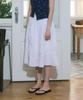 Apeijeu [Two-Way] Cancan Shirring Long Skirt (White)