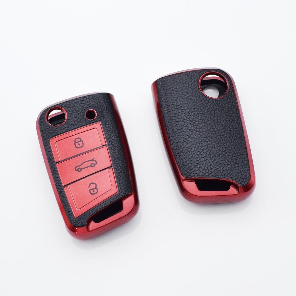 TPU Shell for VW Golf 7 MK7 VII Tiguan MK2 Polo Skoda Octavia A7 Kodiaq Seat Ateca Leon Car Key Cover Case Accessories