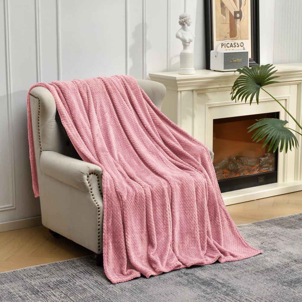 Soft Fleece Throw Blanket for Couch, Lightweight Plush Warm Blankets for Bed, Fuzzy Cozy Flannel Blanket Throw for Sofa, Travel