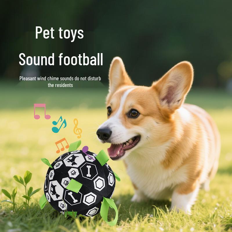 Outdoor Dog Football Toy: Sounding, Plush, Teething, & Self-Entertainment Training Ball