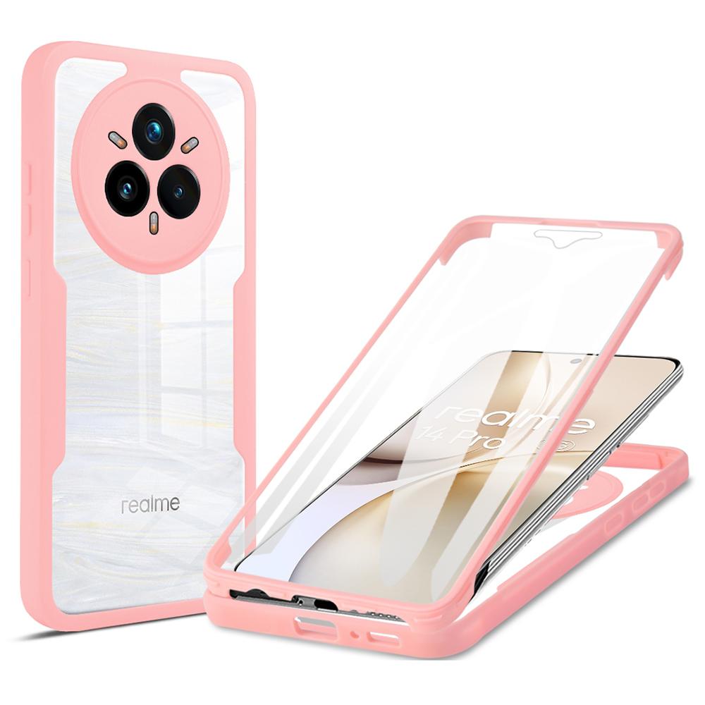 Husă pentru Realme 14 Pro 5G Acrilic+TPU Transparentă Acoperire Telefon cu Folie de Ecran PET