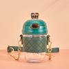 1PC Fashion Shui Bottle Girls High-value Anti-fall with Straw Plastic Water Cup Students Portable Cup