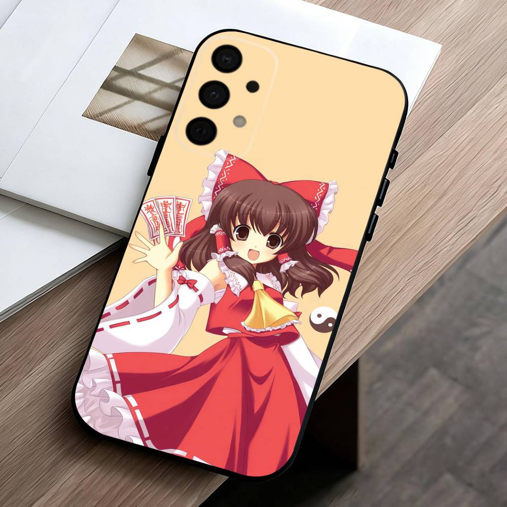 H-Hakurei Reimu T-Touhou Phone Case For Samsung Galaxy A73,A72,A71,A70,A53,A52,A51,Others Soft Black Cover