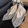 Fashion Twist Silk Scarf Color Block Printed Scarf Twill Silk Large Square Scarf 91x91cm Shawl Sunscreen Travel Headscarf
