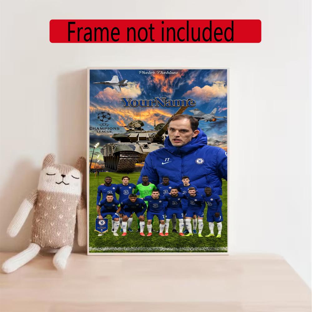 Chelsea Fc Customize Your Name Diamond Painting Round Diamond Diy Frameless Holiday Artwork Suitable For Home Office Wall Decoration