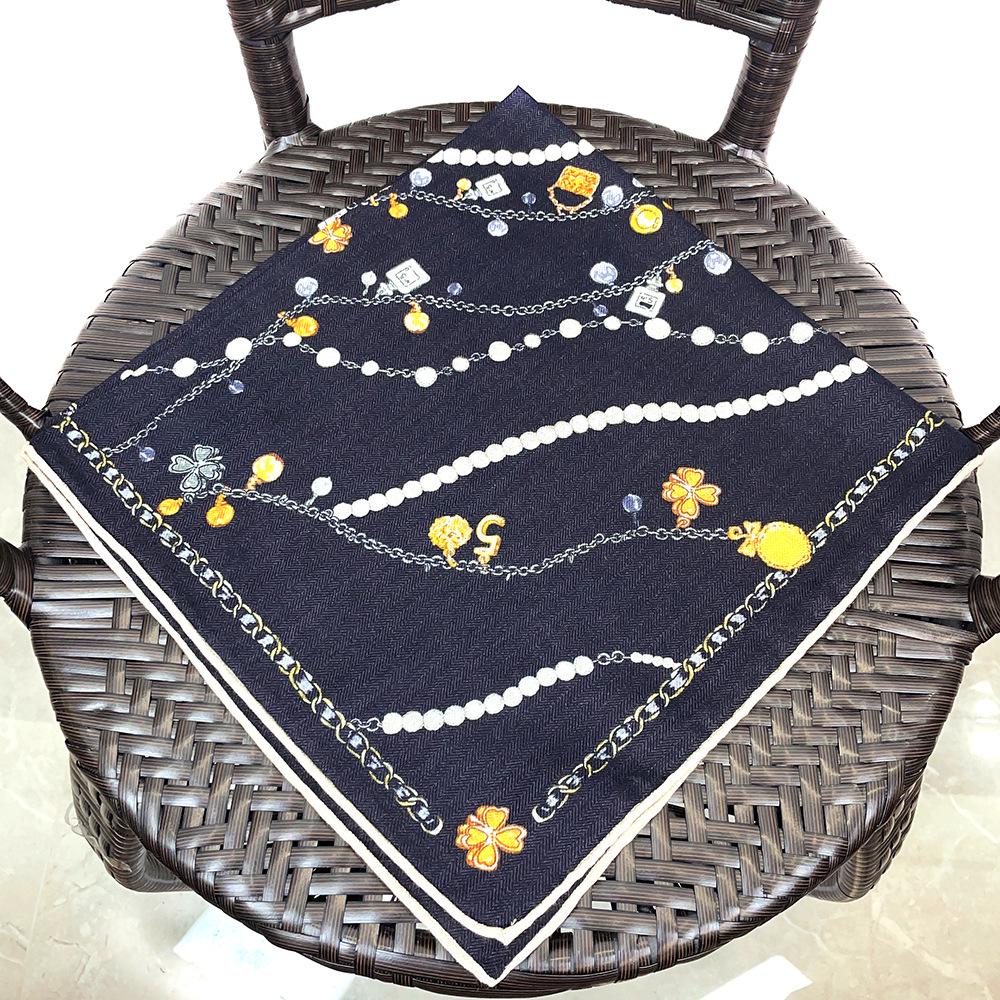 2025 Dual-Color Silk Wool Scarf with Hand-Rolled Edge - Light Luxury Style Shawl