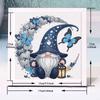 DIY Diamond Painting Kit with Frame,Old Man Full Circle Mosaic 5D DIY Cross Stitch Kit Home Decoration with Frame, Handicraft Hobby Collection