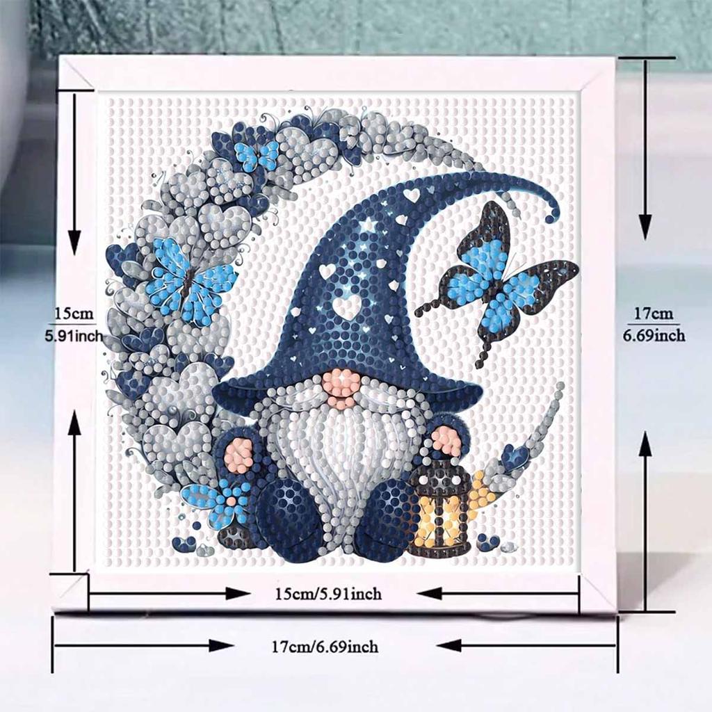 DIY Diamond Painting Kit with Frame,Old Man Full Circle Mosaic 5D DIY Cross Stitch Kit Home Decoration with Frame, Handicraft Hobby Collection